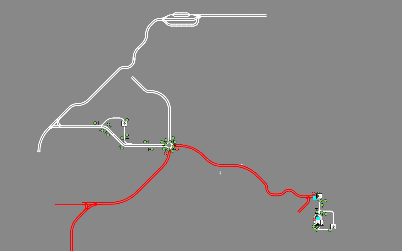 Mapa webu vlakové dopravy